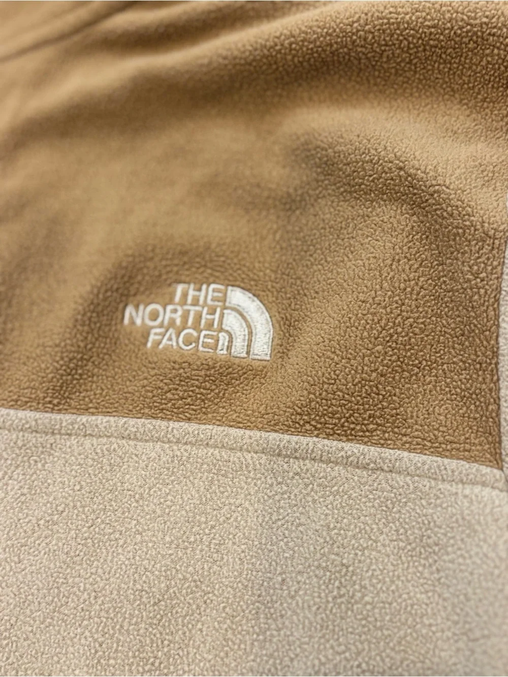The North Face Men's Two-Tone Brown/Tan Quarter-Zip Fleece